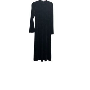 Elegant Long Sleeve Black Dress